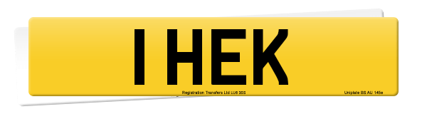 Registration number 1 HEK